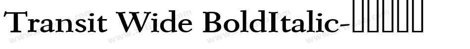 Transit Wide BoldItalic字体转换